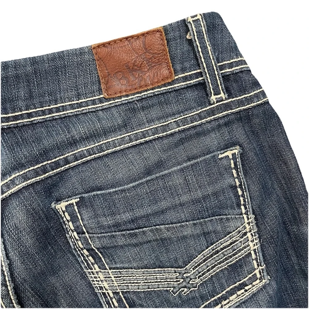 BKE‎ Women Jeans 29S Blue Kate Bootcut Contrast Stitch Low Rise Western Cowgirl